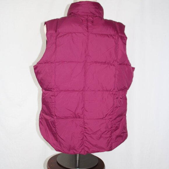 Lands' End Women's Down Filled Puffer Vest Size Med. Quilted Full Zip Purple EUC - Picture 6 of 8
